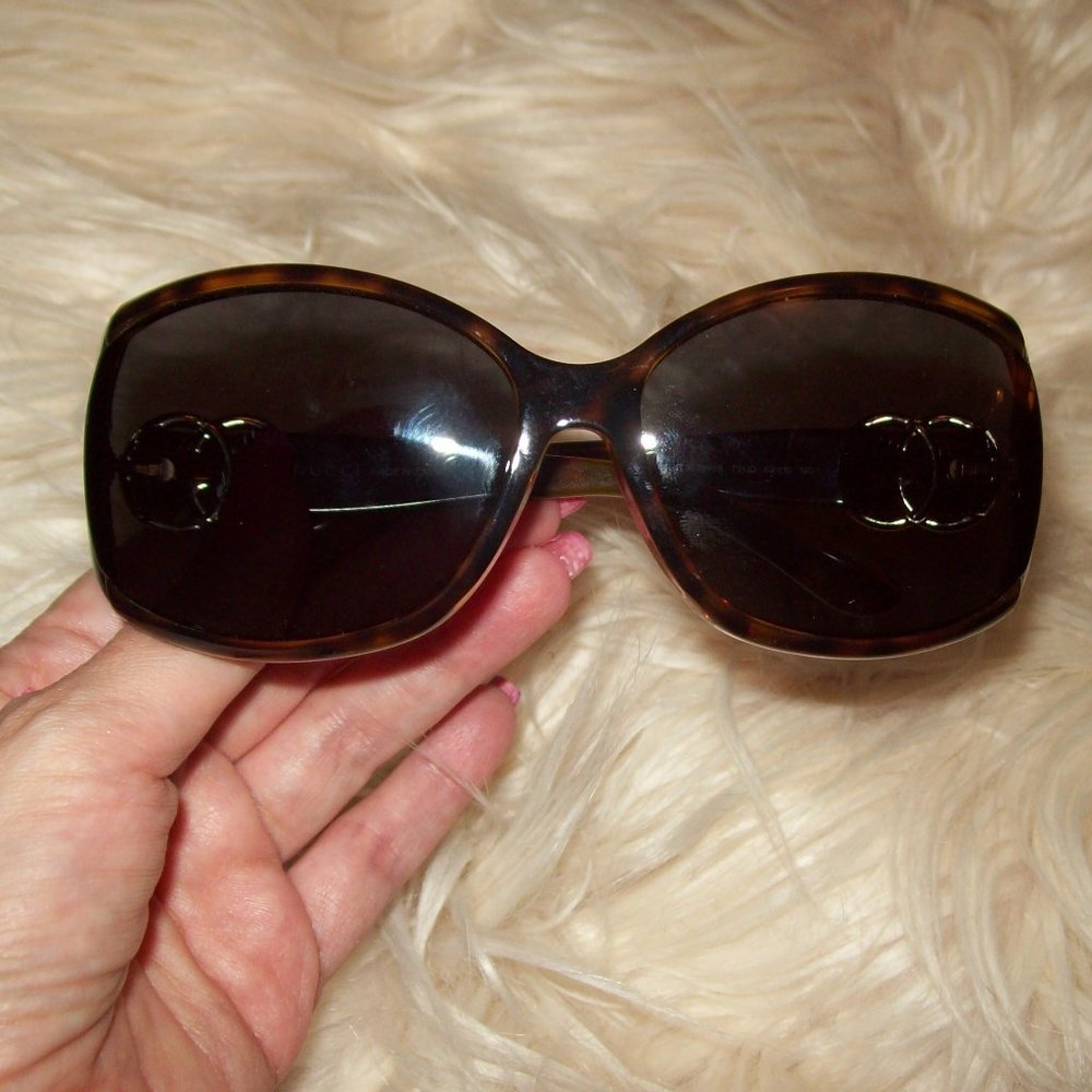 GUCCI SUNGLASSES TORTOISE + GOLD-ULTRA GLAM- 3521